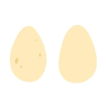 Vector illustration of eggs in flat style. Icon of egg isolated on white Stock Illustration