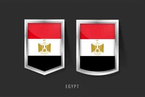 Vector Illustration of Egypt Label Logo. Egypt Badge Sign Egypt With Flag,E.. Stock Illustration
