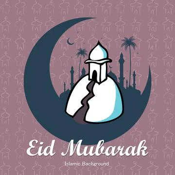 Vector illustration Eid Mubarak 02 Illustrazione stock