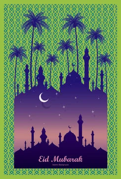 Vector illustration Eid Mubarak Stock Illustration
