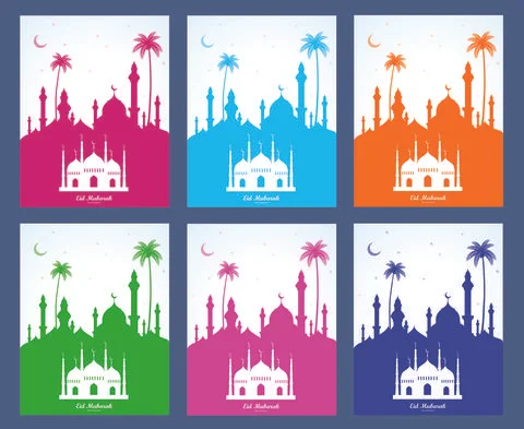 Vector illustration Eid Mubarak Illustrazione stock