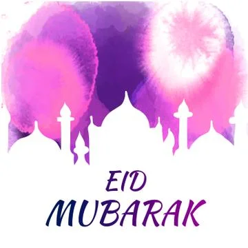 Vector illustration of eid mubarak, muslim traditional Stock Illustration