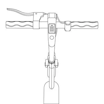 Vector illustration of electric scooter bike 스톡 일러스트