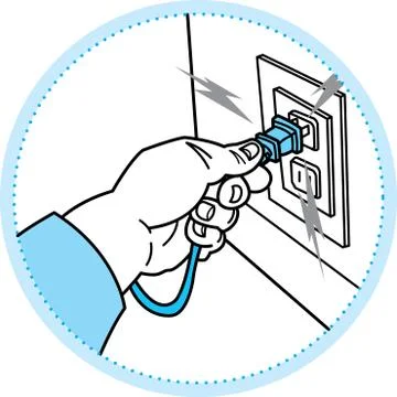 Vector illustration of  Electric shock Stock Illustration