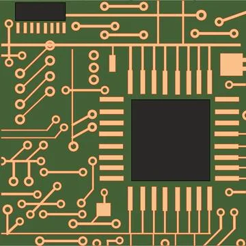 Vector illustration electronic device microcircuit seamless pattern Stock Illustration