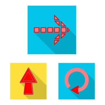Vector illustration of element and arrow logo. Collection of element and Illustrazione stock