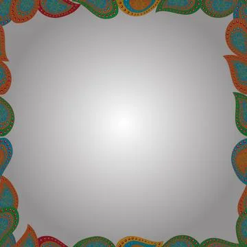 Vector illustration. Element template. Picture in blue, white and orange colors. Stock Illustration