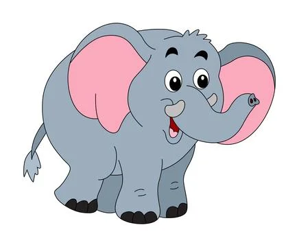 Vector illustration a elephant is doing the smiling Stock Illustration