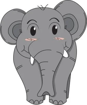 Vector illustration of Elephat Stock Illustration