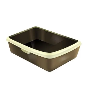 Vector illustration of empty cat litter box Illustrazione stock
