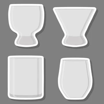 Vector illustration for empty cup glass Illustrazione stock