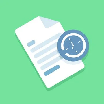 Vector illustration of empty history file status Stock Illustration