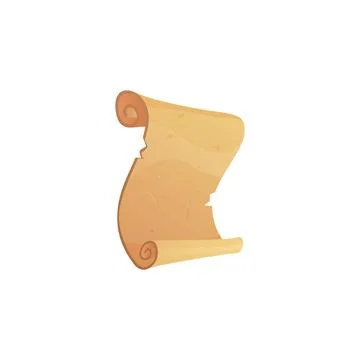Vector illustration of empty old parchment for game interface. イラスト素材