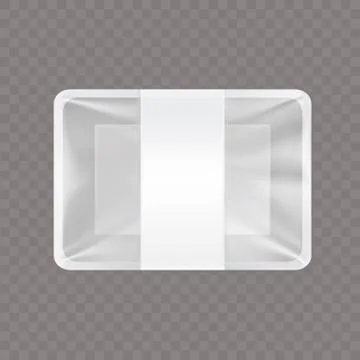 Vector illustration of an empty plastic food container. Stock-Illustration