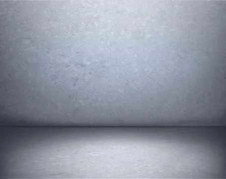 Vector illustration of empty room with concrete rough, grainy texture. Illustrazione stock