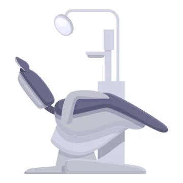 Vector illustration of an empty, stateoftheart dental chair with an overhead Stock Illustration