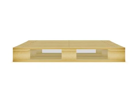 Vector illustration of an empty wooden pallet Illustrazione stock
