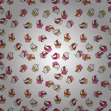 Vector illustration. Endless pattern, orange, white and black background. Orange 库存插图