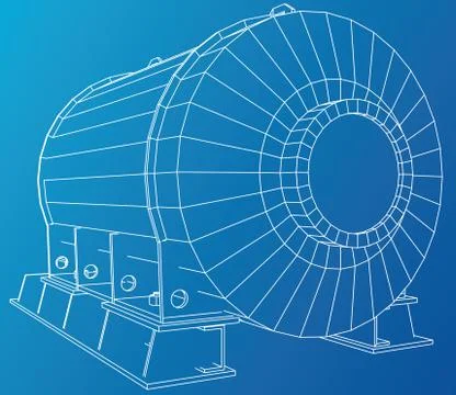 Vector illustration of engine unit oil industry. Created illustration of 3d. Stock Illustration