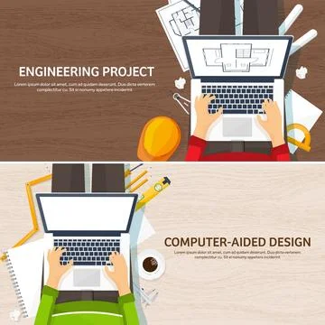 Vector illustration. Engineering and architecture. Drawing, construction Stock Illustration