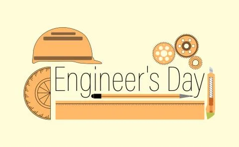 Vector Illustration of Engineer's day India. 16th September. Stock Illustration