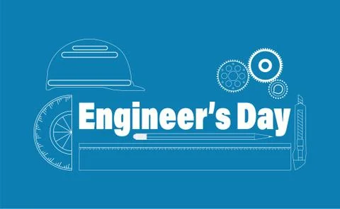 Vector Illustration of Engineer's day India. 16th September. Stock Illustration