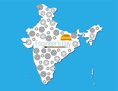 Vector Illustration of Engineer's day India. 16th September. Stock Illustration