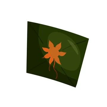 Vector illustration of an envelope with flower. Greetings for the holiday Stock Illustration
