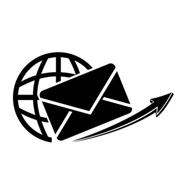 Vector illustration, envelope icon and letter sending Stock Illustration