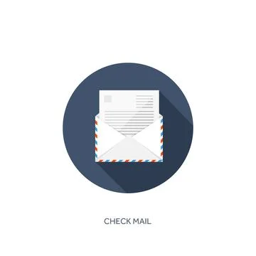 Vector illustration. Envelope icon. Letter, email. Message, communication. Stock Illustration