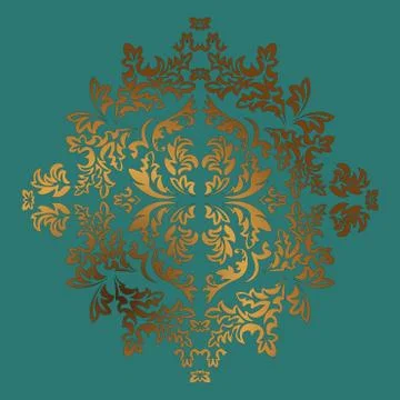 Vector illustration eps 10 textile. Wallpaper damask pattern. Stock Illustration