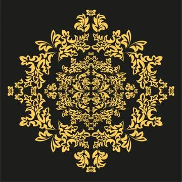 Vector illustration eps 10 textile. Wallpaper damask pattern. イラスト素材