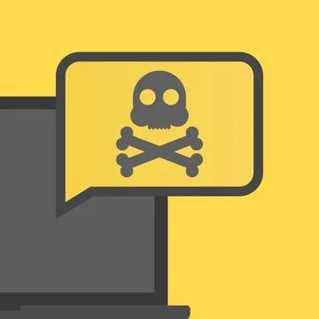 Vector illustration of error. Page error on laptop screen. Flat style design Stock Illustration