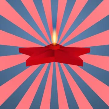 Vector illustration of an eternal flame Stock Illustration