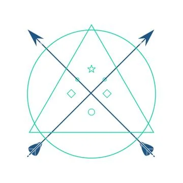Vector illustration with ethnic arrows. Stock Illustration