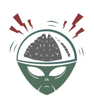 Vector illustration of evil alien invader Stock Illustration