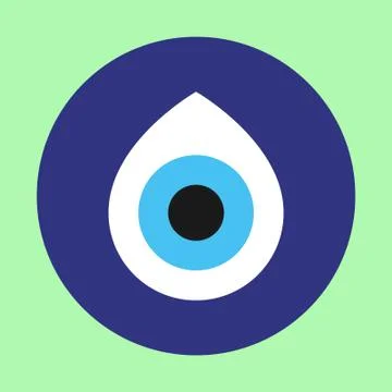Vector illustration of evil eye - Turkish amulet Stock Illustration