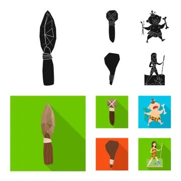 Vector illustration of evolution and prehistory symbol. Set of evolution and Stock Illustration