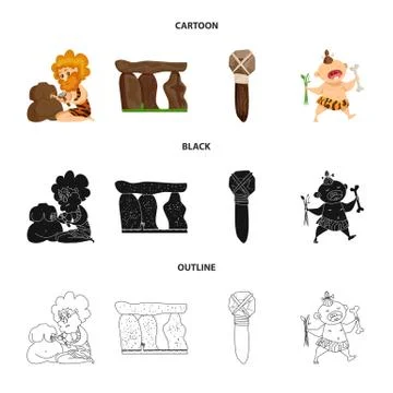 Vector illustration of evolution and prehistory icon. Collection of evolution Stock-Illustration