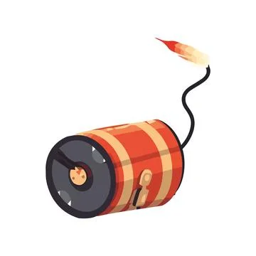 Vector illustration of explosive dynamite Illustrazione stock