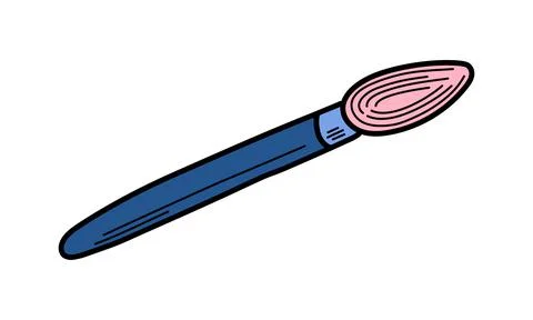 Vector illustration of eyeshadow brush Stock Illustration