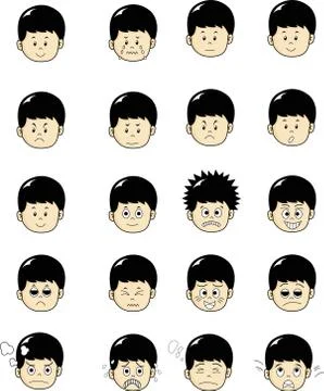 Vector illustration of Face emotion Stock Illustration