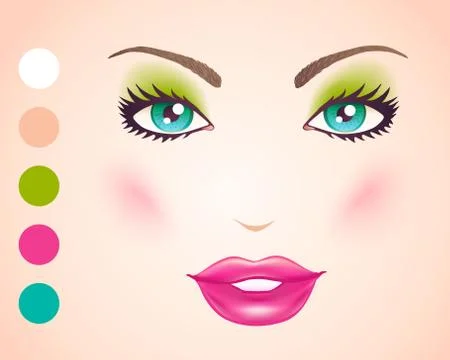 Vector illustration of a face Stock Illustration