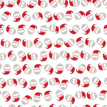 Vector illustration of the faces of Santa Claus Stock Illustration