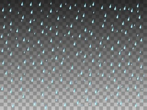Vector illustration of a falling cartoon rain Stock Illustration