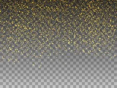 Vector illustration of a falling gold magic dust Stock Illustration
