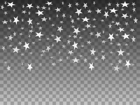 Vector illustration of falling objects white stars Stock Illustration