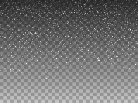 Vector illustration of falling white magic dust Stock Illustration