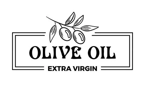 Vector illustration features a graceful olive branch alongside a stylish olive Illustrazione stock