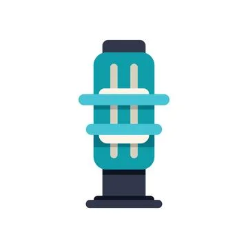 This vector illustration features a modern street lamp post, illuminating the Stock Illustration